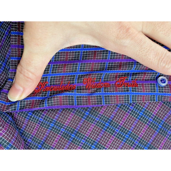 Robert Graham Shirt Mens Size 2X Plaid Office Party Church Button Up Flip Cuff - Picture 8 of 8